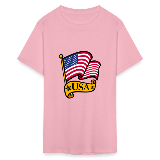 American Flag T Shirt - pink