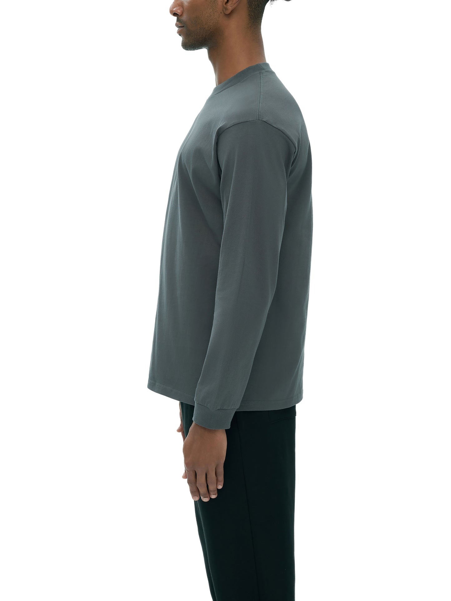 Unisex Crew Neck 270g Heavyweight 100% Cotton Drop Shoulder Long Sleeve Shirt